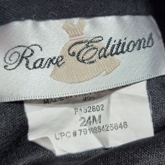 Rare Editions Zebra Print Dress w/ Pink & White Flower Collar - Size 24M - Picture 6 of 7